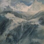 painting of icy mountain