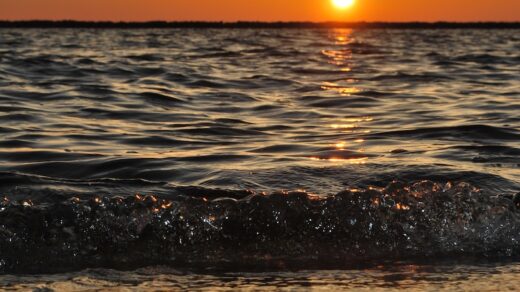body of water wave photo during golden time