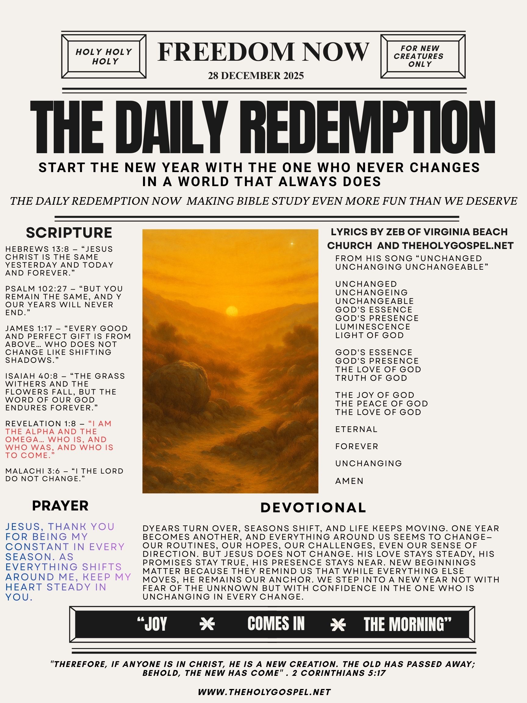 The One Who Never Changes in a World That Always Does