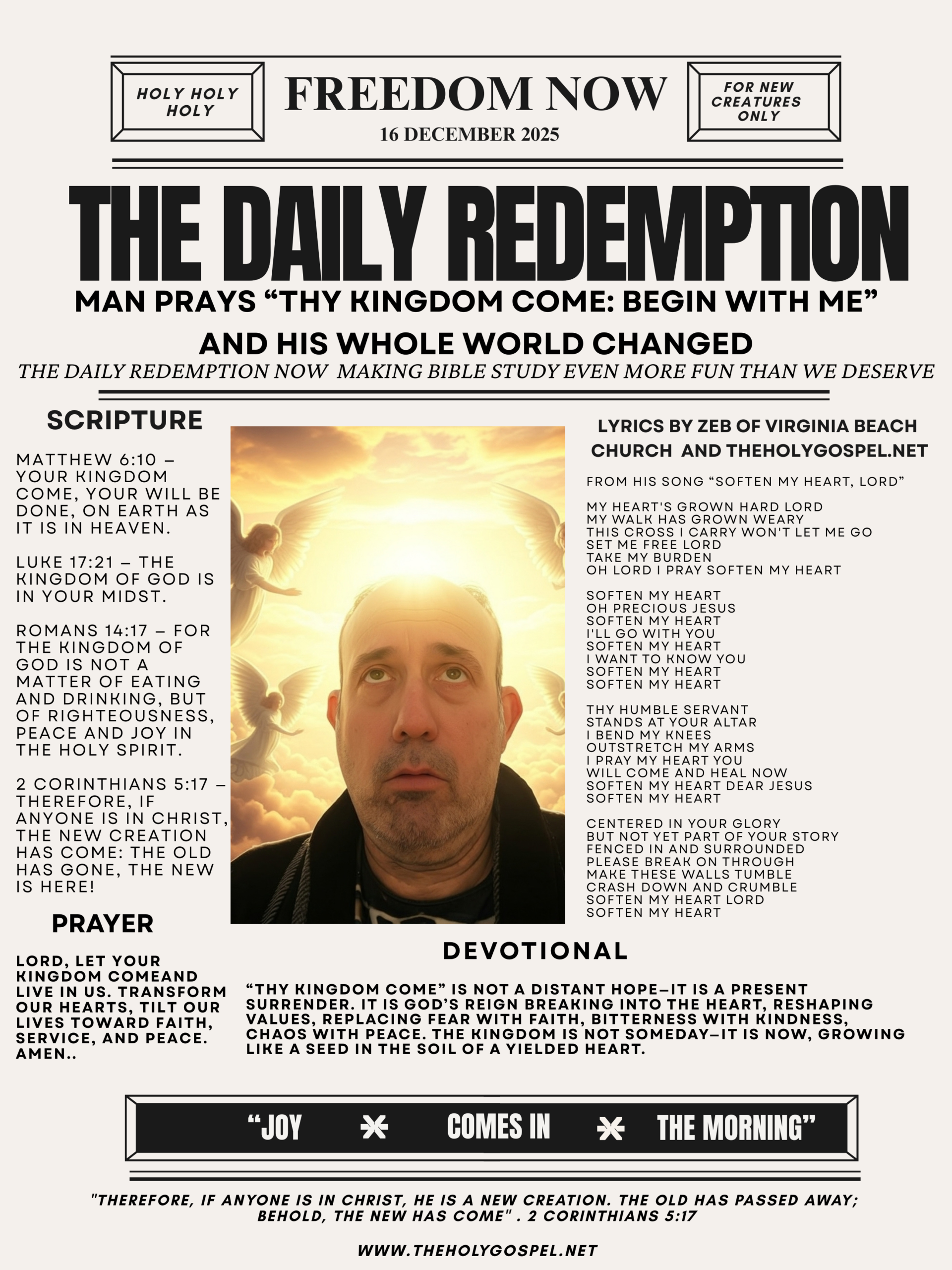 Thy Kingdom Come: Begin With Me – The Daily Redemption 16 Dec 25