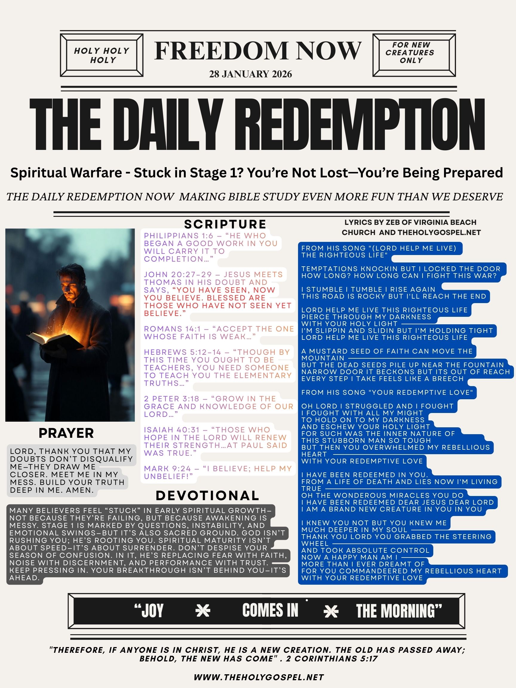 Spiritual Warfare: Stuck in Stage 1? You’re Not Lost—You’re Being Prepared – DR Bulletin – 28 Jan 26