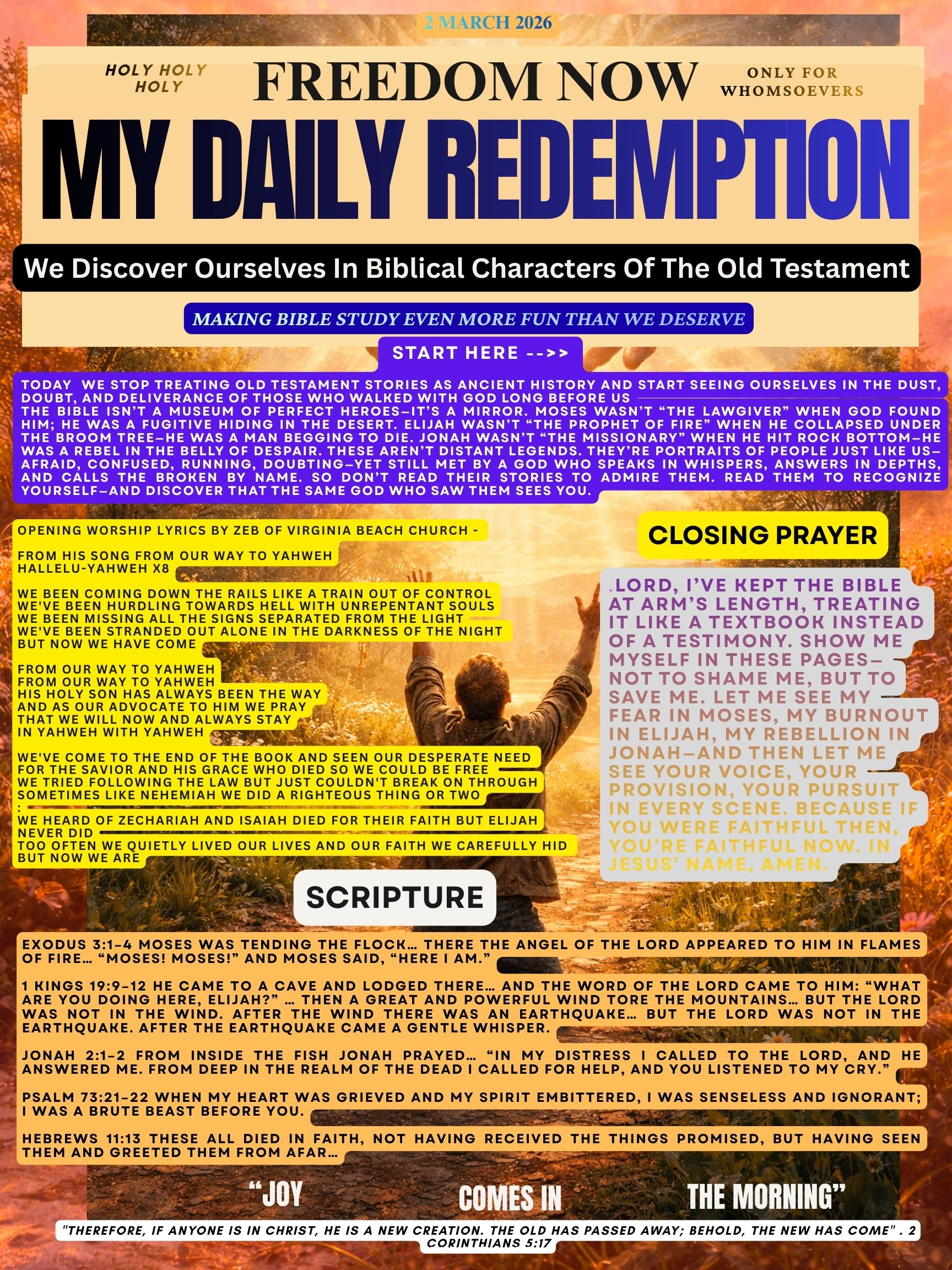 When We See Ourselves In The Biblical Characters Everything Changes – DR Bible Blast Bulletin 2 March 26
