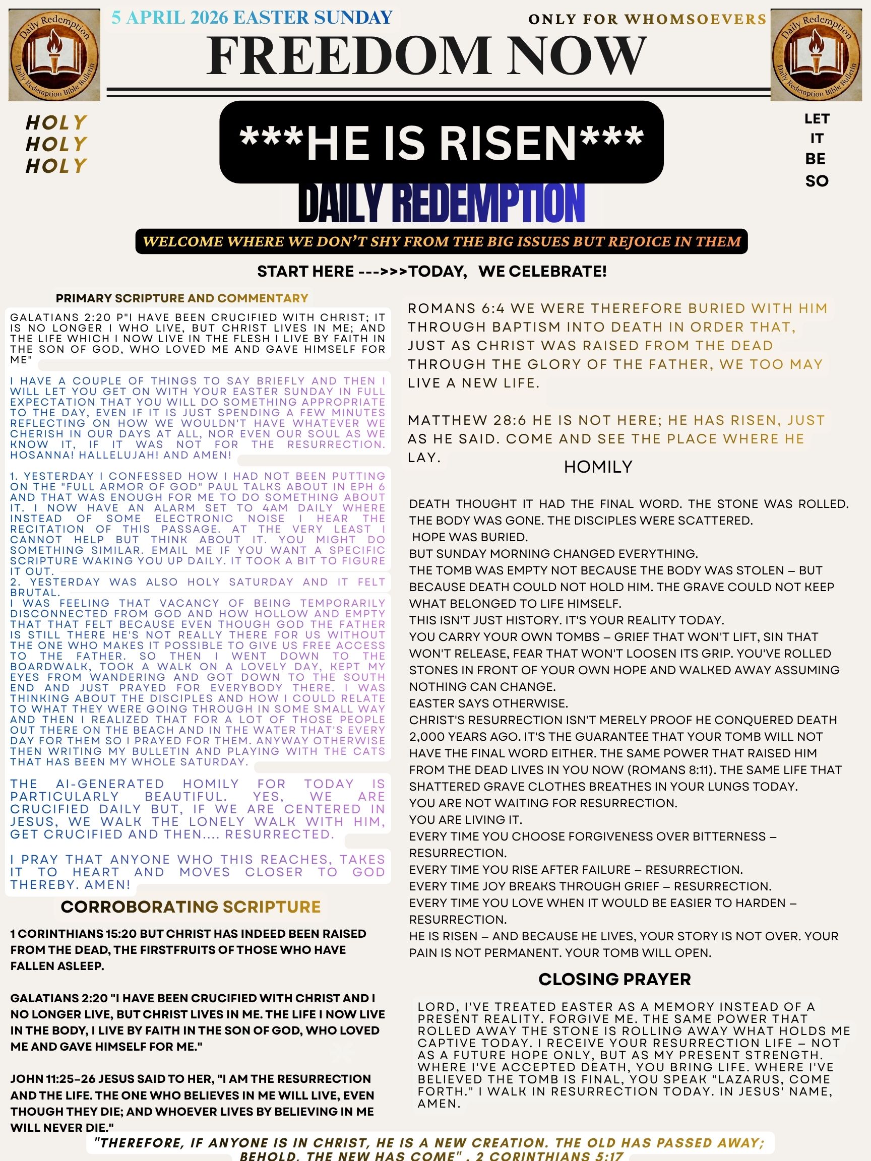 Today, We CELEBRATE! DRBBB 5 April 26 DRBBB