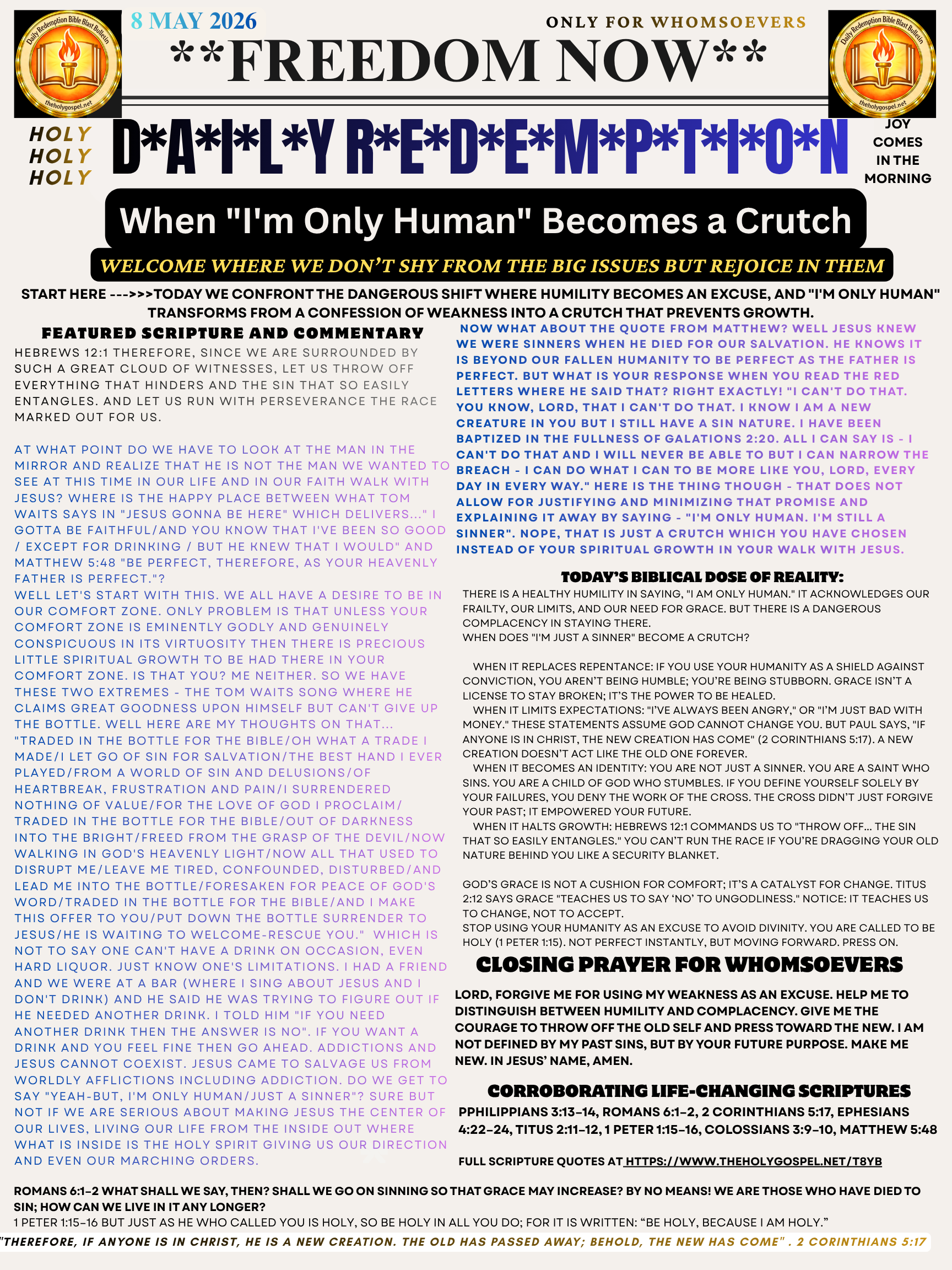 When “I’m Only Human” Becomes a Crutch