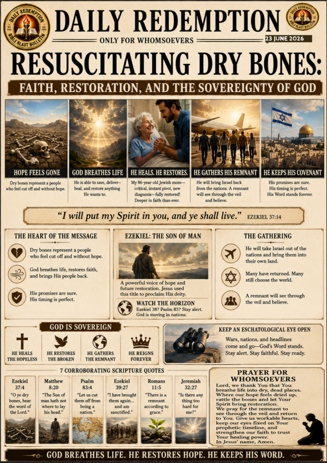 Ezekiel 37: Resuscitating Dry Bones – Faith, Restoration, and the Sovereignty of God
