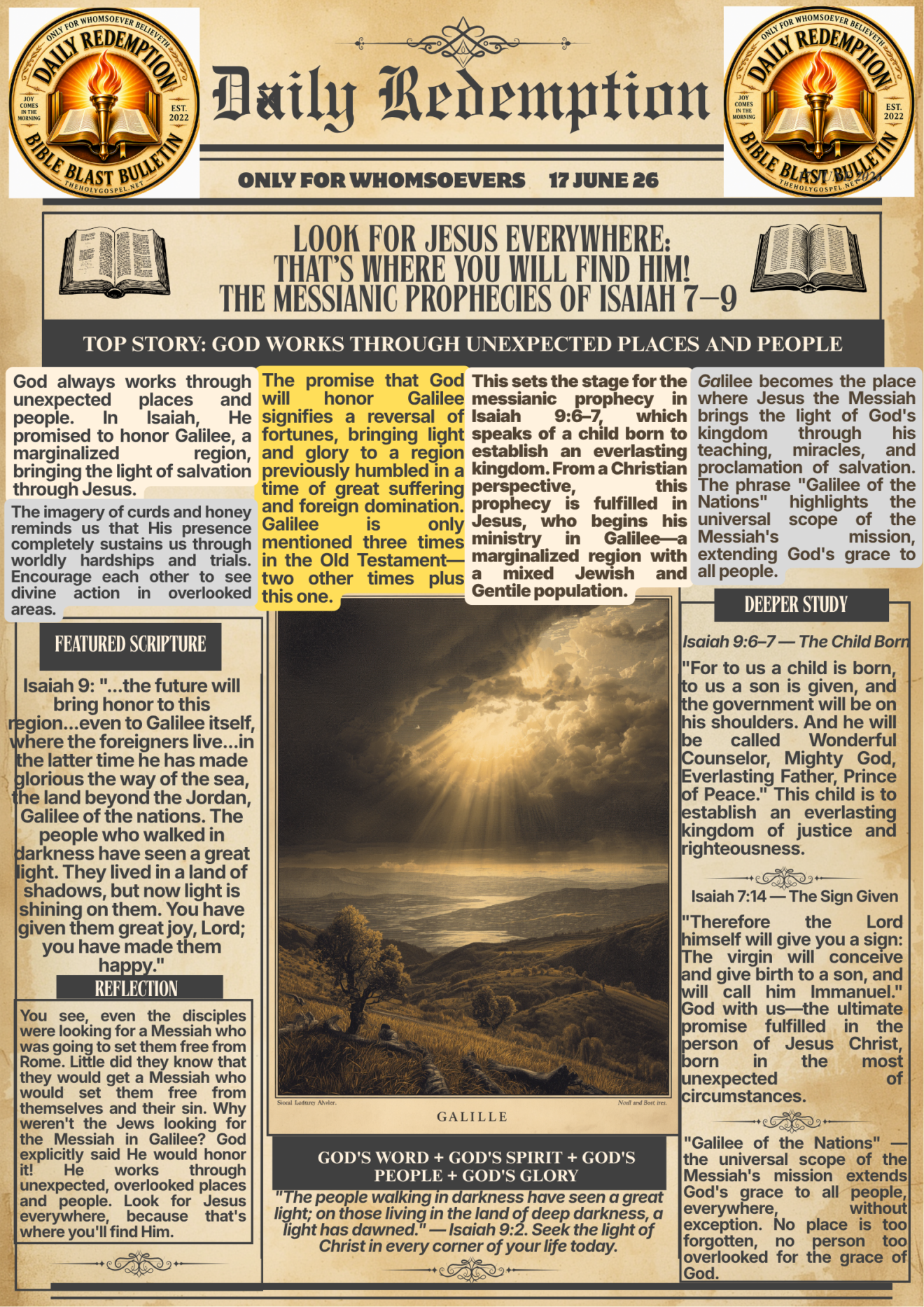 Look for Jesus Everywhere - That's Where You'll Find Him